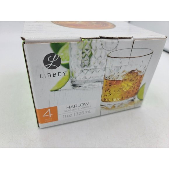 Libbey Glass Harlow Set Of 4 11oz. New A13 - Picture 6 of 9
